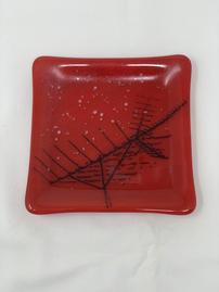 Red glass plate with UHF antenna with stars 202//269