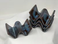 Blue ceramic taco holders 202//152