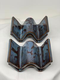 Blue ceramic taco holders 202//269