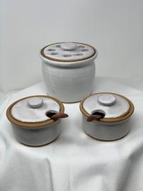 Rustic white ceramic kitchenware set 202//269