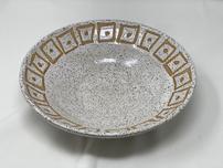 Rustic white speckled serving bowl 202//152