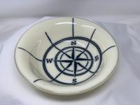 Large glass bowl with compass design 202//152