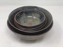 Set of 5 serving bowls in ancient jasper glaze 202//152