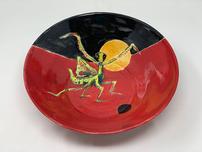Large red and black accent bowl 202//152