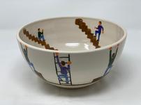 Fabulous climbing man ceramic bowl 202//151