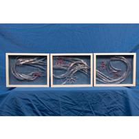 Flourish, Triptych  - Jonathan Clark, Marking A Mark ® Collaborative Piece 202//202