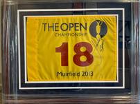 Jordan Spieth Framed Signed Pin Flag - The 2013 Open Championship - Muirfield 202//151