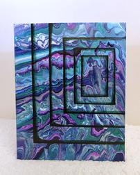 16" x 20" Abstract of Ocean Waves on Canvas 202//252