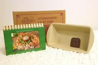 Pampered Chef Stoneware Loaf Pan and Cookbook 202//135