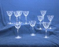 Vintage Martini Glasses set of 10 202//162