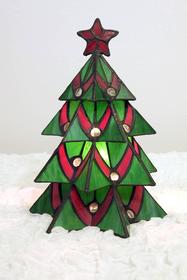 Colored Glass Lighted Christmas Tree 187//280