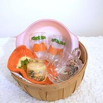 Basket with Vintage Orange Kitchenware 202//202