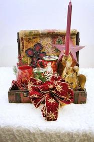 Brown Wooden Case Filled with Christmas décor 187//280