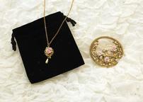Handmade Pin and necklace with genuine porcelain roses 202//144