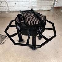 Hand Crafted Heavy Duty Steel Firepit/Grill Combo 202//202
