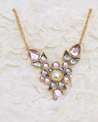 Avon Necklace with pink and gray stones 202//252