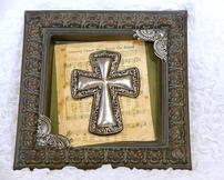 Framed Cross and Hymnbook Page 202//162