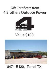 $100 Certificate to 4 Brothers Outdoor Power 200//280