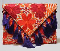 "Armor Eterno" Red Floral Tapestry Handbag 202//171