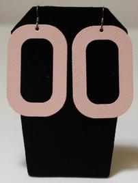 "Nickel & Suede" Pink Leather Earrings 202//268