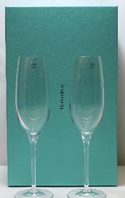 Tiffany Crystal Champagne Flute Set (set of 2) 177//280