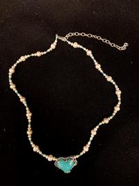 Mignon Fagat Turquoise Heart Necklace 202//269