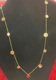 48" Gold Disc Fashion Necklace 195//280