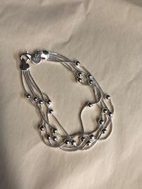 Sterling Silver Beaded Bracelet 202//269