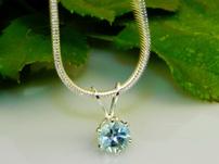 Sterling Silver Blue Topaz Necklace 202//151