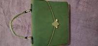 Harvest Green Italian Leather Designer Purse 11" x 12" 202//96