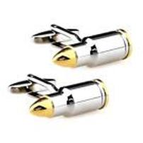 Silver Bullet Cufflinks with Gold Layered Accents 202//202