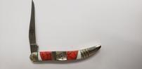 Stainless Steel Red Coral and Mother of Pearl Gentlemen's Knife 202//98