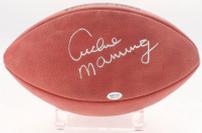 Archie Manning Signed Football in Glass Display Case 202//133