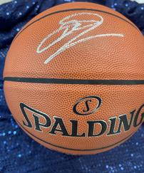 Dirk Nowitzki Signed Basketball in Glass Display Case 202//243