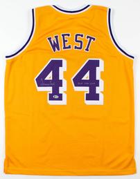 Jerry West "The Logo" Signed LA Lakers Unframed Jersey 202//259