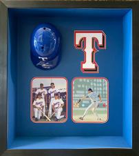 Jose Conseco Signed Texas Rangers Baseball Helmet Shadowbox 27.5" x 30.5" 202//226