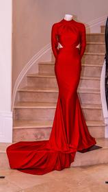 Red Walter Mendez Gown 