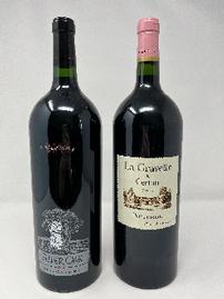 Two magnums of wine: 2016 Silver Oak Napa Cabernet, 2016 Chateau La Gravette 202//269