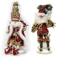 Two Christmas-themed Mark Roberts fairies: Jolly Old Fairy & Fairy of Presents 202//202