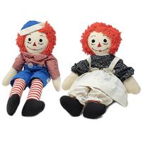 Raggedy Ann and Andy dolls, each handmade and 24in tall 202//202