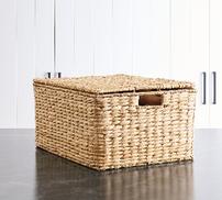 Seagrass lidded basket, large 202//182