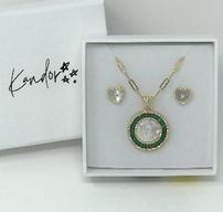 Mother of Pearl Our Lady of Guadalupe medallion set 202//192
