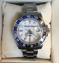 Custom Men for Others GMT watch with Swiss Rhonda quartz movement, 202//217