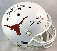 Earl Campbell and Ricky Williams dual-signed University of Texas helmet 202//180