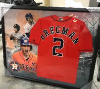 Alex Bregman, Houston Astros #2, signed jersey in a custom frame 202//180