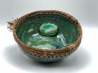 Ceramic Pot with Pine Needles 202//151