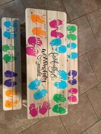 Handprint Picnic Table from the Whale Class 202//269