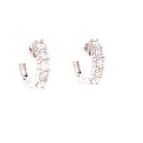 18k White Gold Diamond Hoop Earrings 202//202