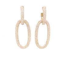 14k Yellow Gold Pave Earrings 202//202
