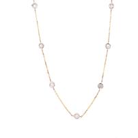 14k White and Yellow Gold Diamond Necklace 202//202